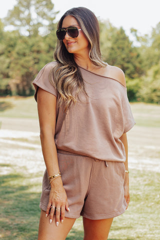 Run The Race Off Shoulder Top *Final Sale*