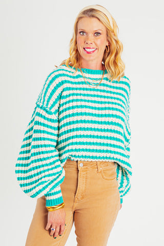 Wrap Me Up Striped Chunky Sweater *Final Sale*