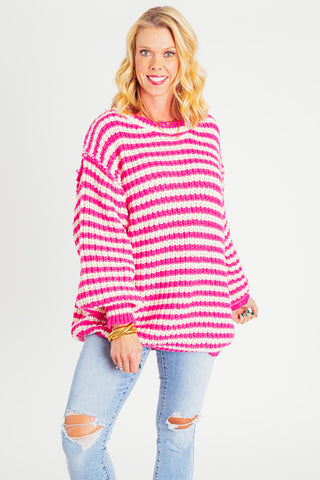 Wrap Me Up Striped Chunky Sweater *Final Sale*