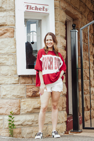 Touch Down Color Block Top