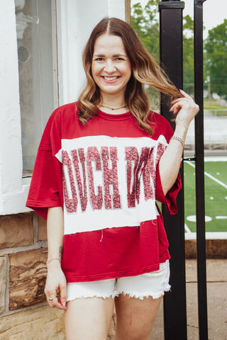 Touch Down Color Block Top