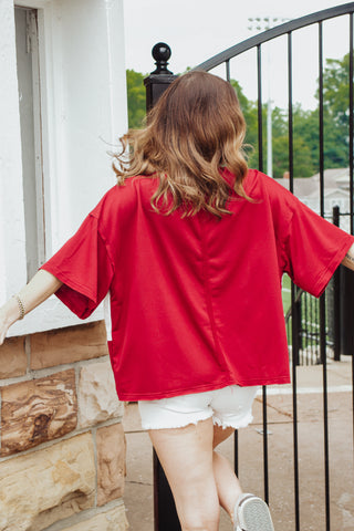 Touch Down Color Block Top