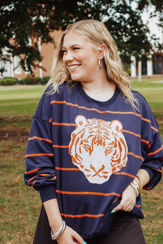 Go Tigers Sequin Pullover