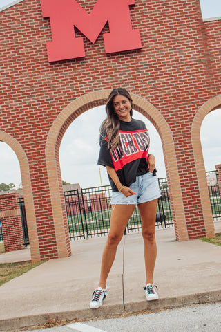 Touch Down Color Block Top