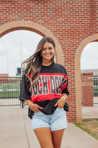 Touch Down Color Block Top