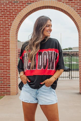 Touch Down Color Block Top