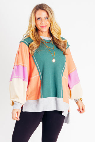 In Due Time Color Block Thermal Top *Final Sale*