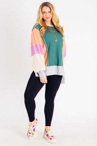 In Due Time Color Block Thermal Top *Final Sale*