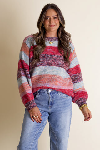 Candy Floss Striped Sweater