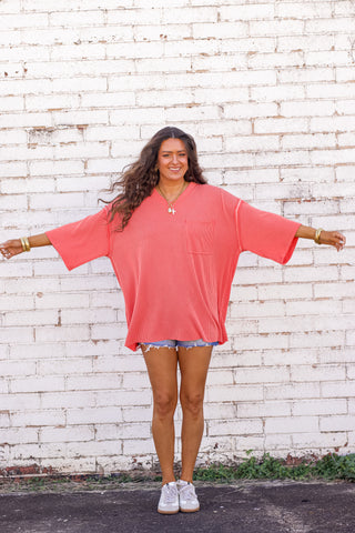 Only Go Forwards Oversized V Neck Tunic