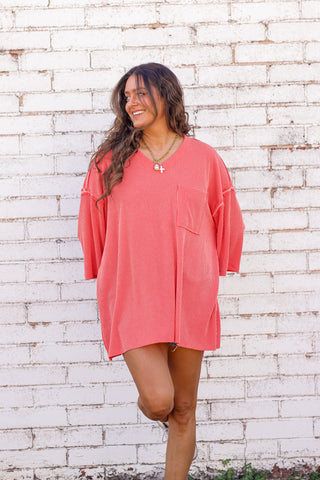 Only Go Forwards Oversized V Neck Tunic