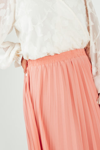 Chic And Sincere Pleated Chiffon Maxi Skirt *Final Sale*