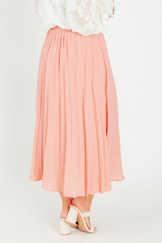Chic And Sincere Pleated Chiffon Maxi Skirt *Final Sale*