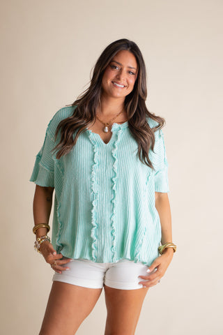 Spring Fling Mineral Wash Top *Final Sale*