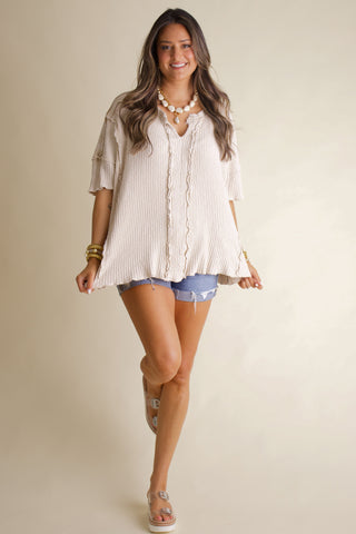 Spring Fling Mineral Wash Top *Final Sale*