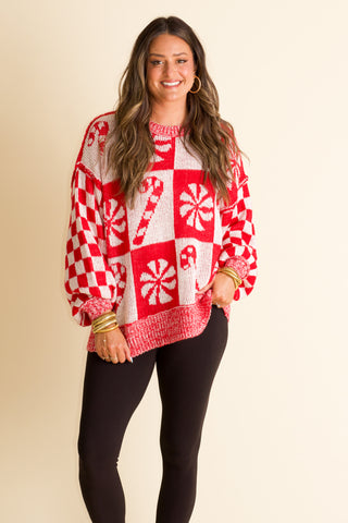 Holly Jolly Checkered Sweater