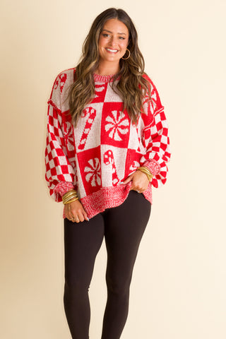 Holly Jolly Checkered Sweater
