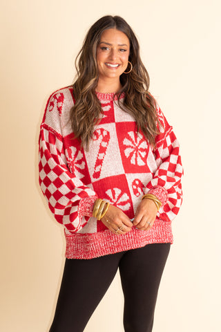 Holly Jolly Checkered Sweater