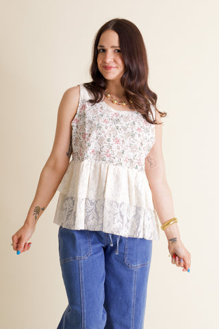 Rose Garden Sleeveless Top *Final Sale*