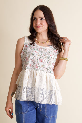 Rose Garden Sleeveless Top *Final Sale*