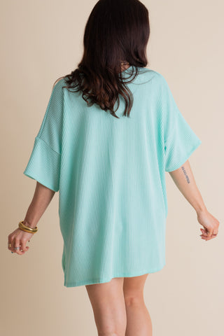 Never Settle V Neck Urban Ribbed Top