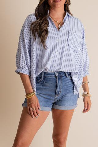 Sail The Coast Button Down Top *Final Sale*