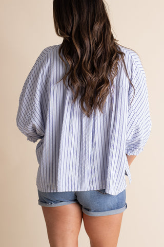 Sail The Coast Button Down Top *Final Sale*