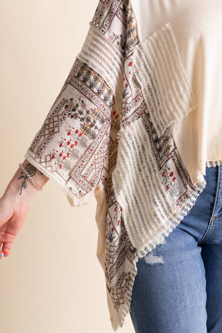 Pretty Girl V Neck Drop Shoulder Top