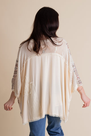 Pretty Girl V Neck Drop Shoulder Top