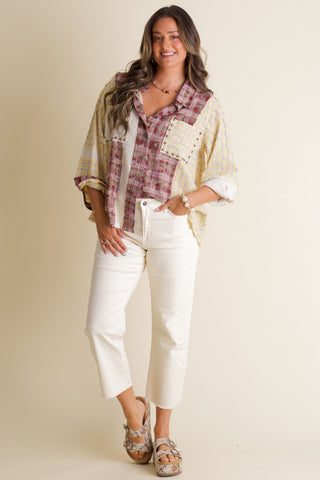 Funny Feeling Button Down Top