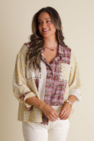 Funny Feeling Button Down Top