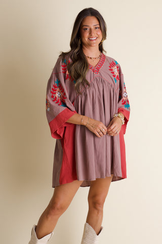 Hold My Hand Embroidery Dress