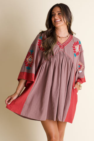 Hold My Hand Embroidery Dress