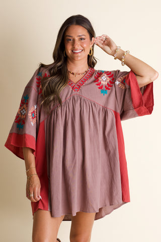 Hold My Hand Embroidery Dress