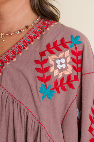 Hold My Hand Embroidery Dress