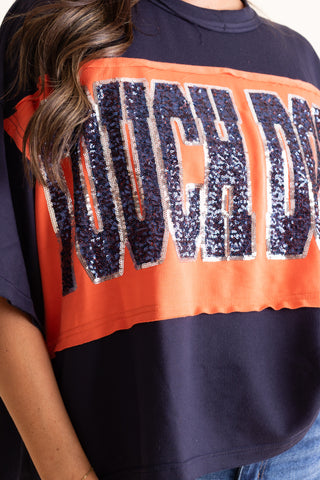 Touch Down Color Block Top