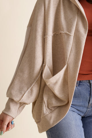 It's My Day Oversized Hooded Cardigan