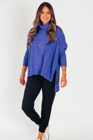 All For The Fun Cowl Neck Sweater