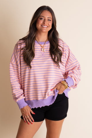 One More Time Striped Top