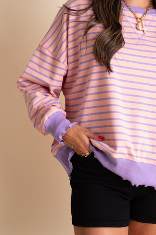 One More Time Striped Top