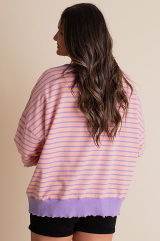 One More Time Striped Top