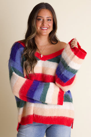 Another Life Striped Sweater