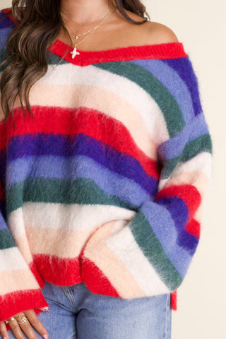 Another Life Striped Sweater