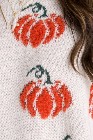 Hello Pumpkin Round Neck Sweater