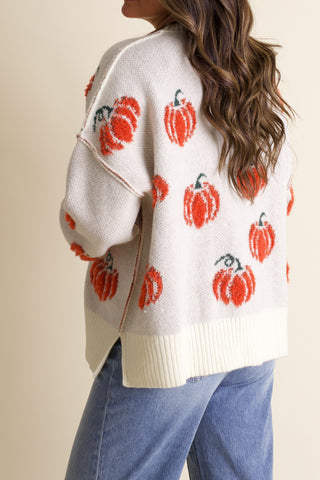 Hello Pumpkin Round Neck Sweater