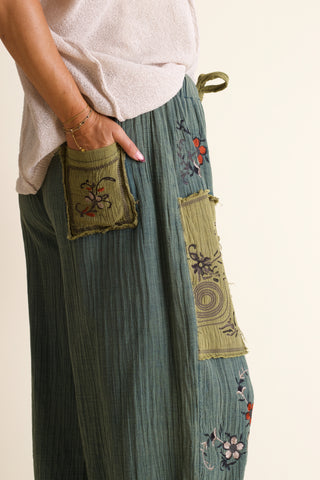 Sweet Secrets Embroidered Pants