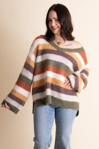Another Life Striped Sweater