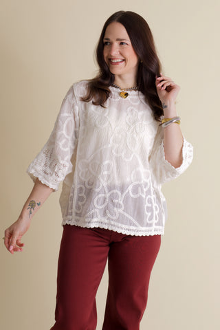 Stay Sweet Floral Crochet Top