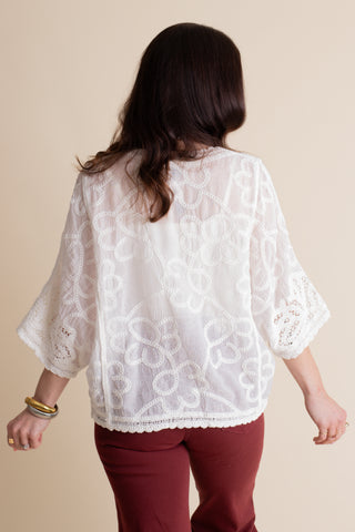 Stay Sweet Floral Crochet Top
