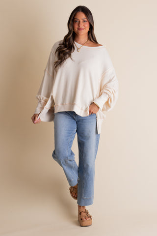Cozy Vibes Waffle Knit Top